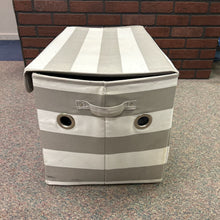 Load image into Gallery viewer, Striped Storage Organizer Bin w/Lid
