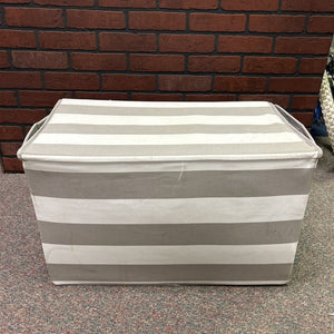 Striped Storage Organizer Bin w/Lid