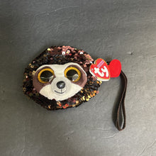 Load image into Gallery viewer, Flippables Dangler the Sloth Reverse Sequin Wristlet Bag
