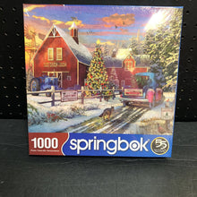 Load image into Gallery viewer, 1000pc Red Barn Tree Farm Christmas Puzzle (NEW)
