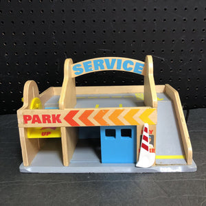 Wooden Service Station Car Parking Garage