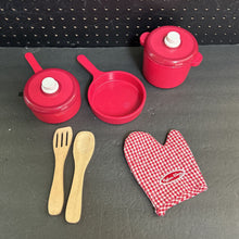 Load image into Gallery viewer, Wooden Kitchen Accessories Pots &amp; Pans Set
