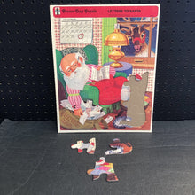 Load image into Gallery viewer, 29pc Letters to Santa Christmas Frame Tray Puzzle 1973 Vintage Collectible
