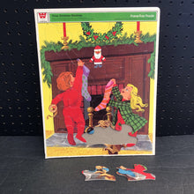 Load image into Gallery viewer, 29pc Three Christmas Stockings Frame Tray Puzzle 1973 Vintage Collectible
