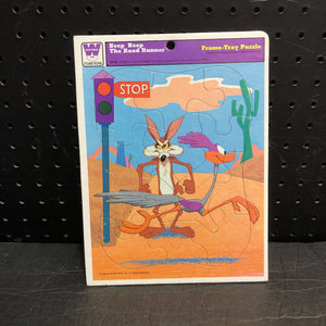 12pc Beep Beep The Road Runner Frame Tray Puzzle 1969 Vintage Collectible