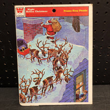 Load image into Gallery viewer, 12pc Night Before Christmas Frame Tray Puzzle 1970 Vintage Collectible
