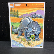 Load image into Gallery viewer, 12pc Prehistoric Animals Frame Tray Puzzle 1975 Vintage Collectible
