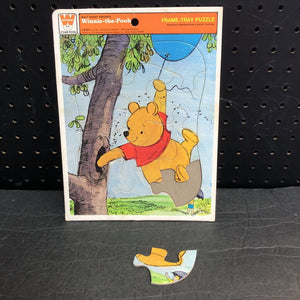 12pc Winnie-the-Pooh Frame Tray Puzzle 1964 Vintage Collectible