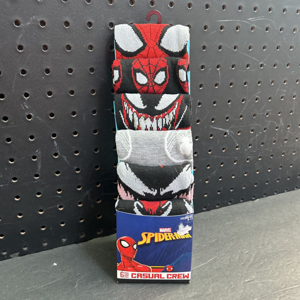 6pk Mens Spiderman Socks (NEW)