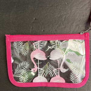 Flamingo Tote Bag w/Pouch Bag