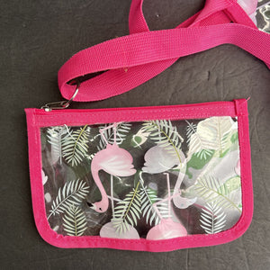 Flamingo Tote Bag w/Pouch Bag