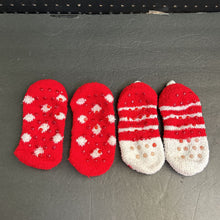 Load image into Gallery viewer, 2pk Girls No Show Christmas Socks
