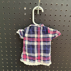 Plaid Top for 18" Doll