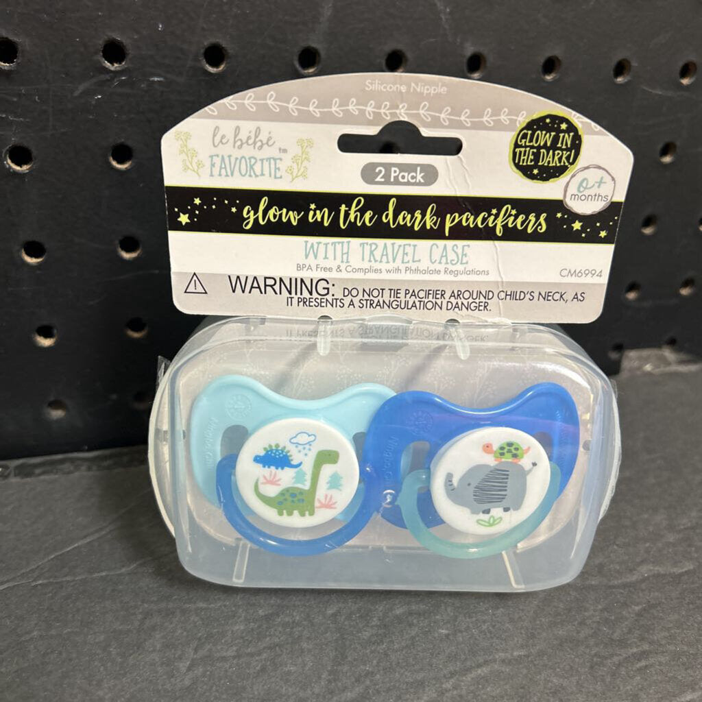 2pk Glow in the Dark Pacifiers (NEW)