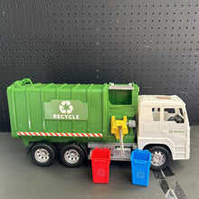 Load image into Gallery viewer, Recycling Truck w/Trash Cans Battery Operated
