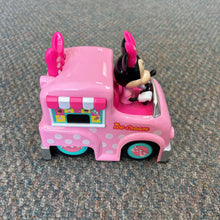 Load image into Gallery viewer, Minnie Mouse Ice Cream Shop Remote Control Car w/Car Raceway Track Battery Operated
