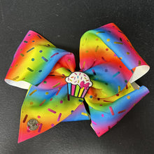 Load image into Gallery viewer, Rainbow Sprinkles Hairbow Clip
