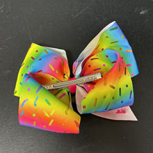 Load image into Gallery viewer, Rainbow Sprinkles Hairbow Clip
