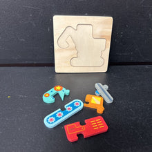 Load image into Gallery viewer, 5pc Wooden Excavator Mini Puzzle
