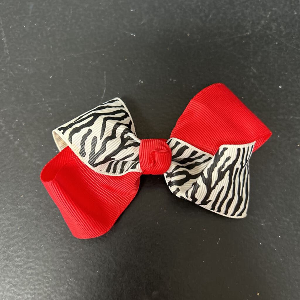 Zebra Print Hairbow Clip