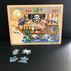 48pc Wooden Pirate Adventure Jigsaw Puzzle