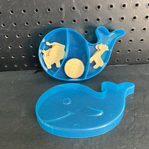 Whale Snack Container w/Animal Crackers