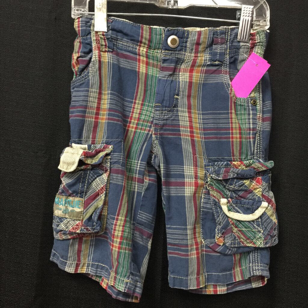 Plaid Cargo Shorts