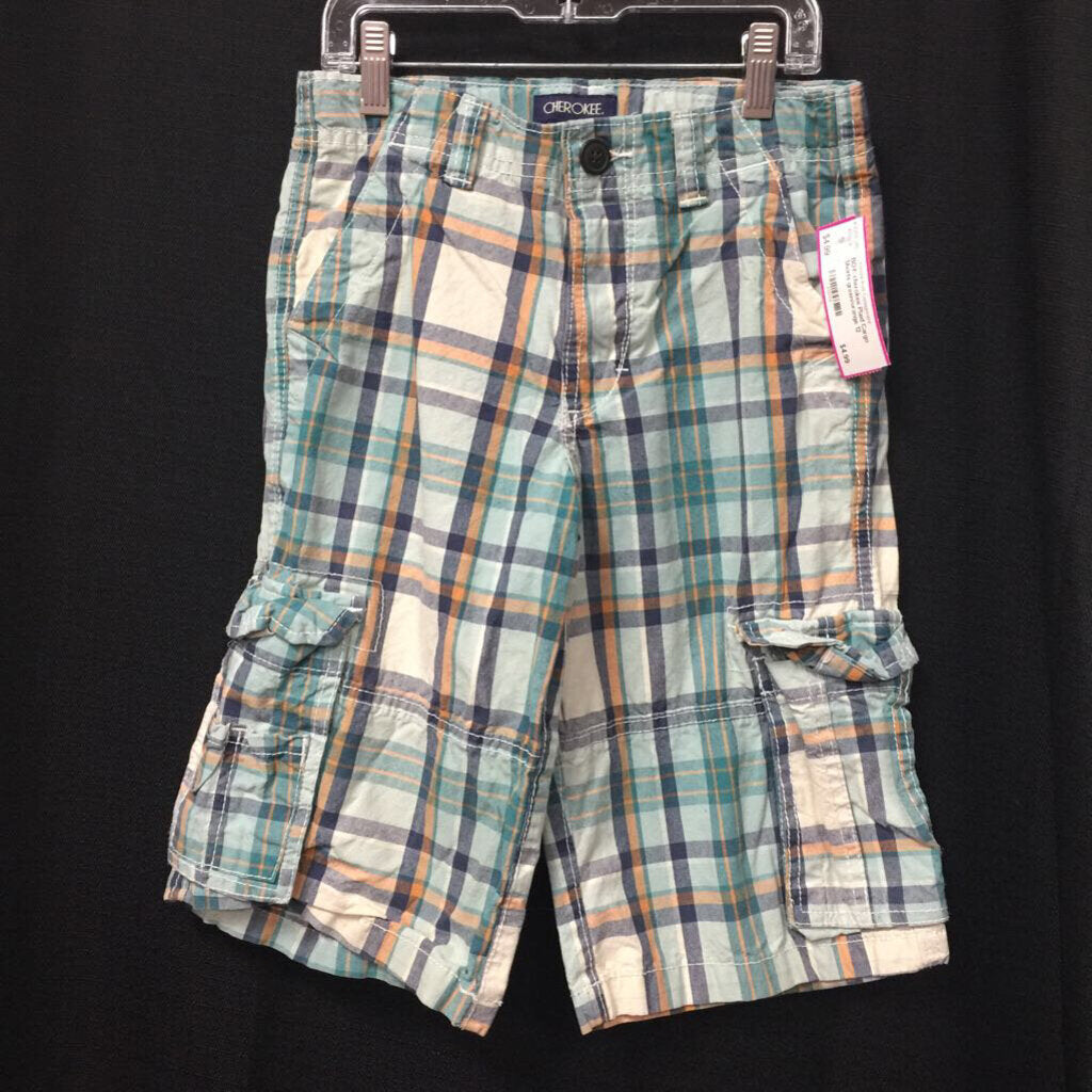 Plaid Cargo Shorts