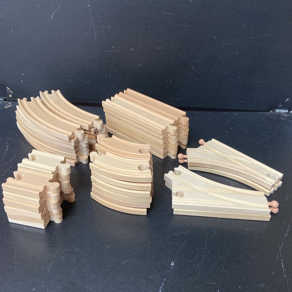 Wooden Train Tracks Set