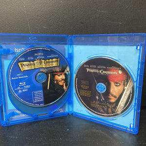 Pirates of the Caribbean The Curse of the Black Pearl 3-Disc Blu-Ray, DVD, & Bonus Disc-Movie