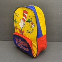 Load image into Gallery viewer, Dr. Seuss &amp; His Friends Mini Backpack Bag 1997 Vintage Collectible
