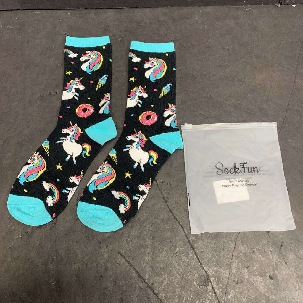 Girls Unicorn Socks (NEW) (Sock Fun)