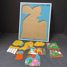 Load image into Gallery viewer, 9pc Wooden Sesame Street Big Bird Puzzle 1979 Vintage Collectible
