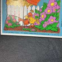 Load image into Gallery viewer, 9pc Wooden Sesame Street Big Bird Puzzle 1979 Vintage Collectible
