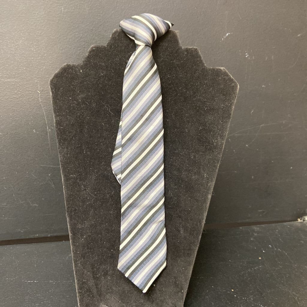 Boys Striped Clip On Tie