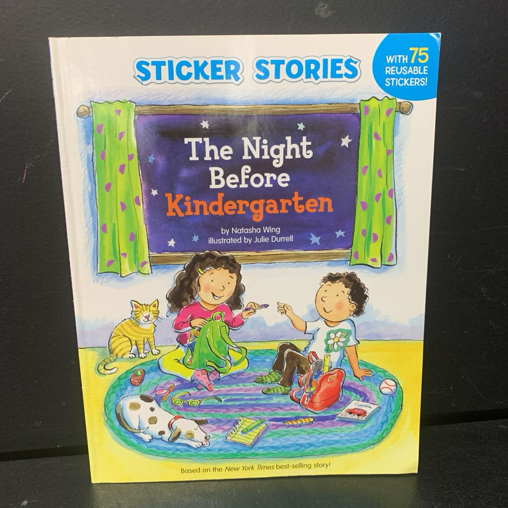 The Night Before Kindergarten (Sticker Stories) (Elementary School) (Natasha Wing) -activity paperback