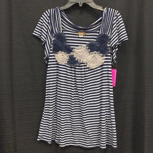 Striped Flower Top (Lavish Maternity)