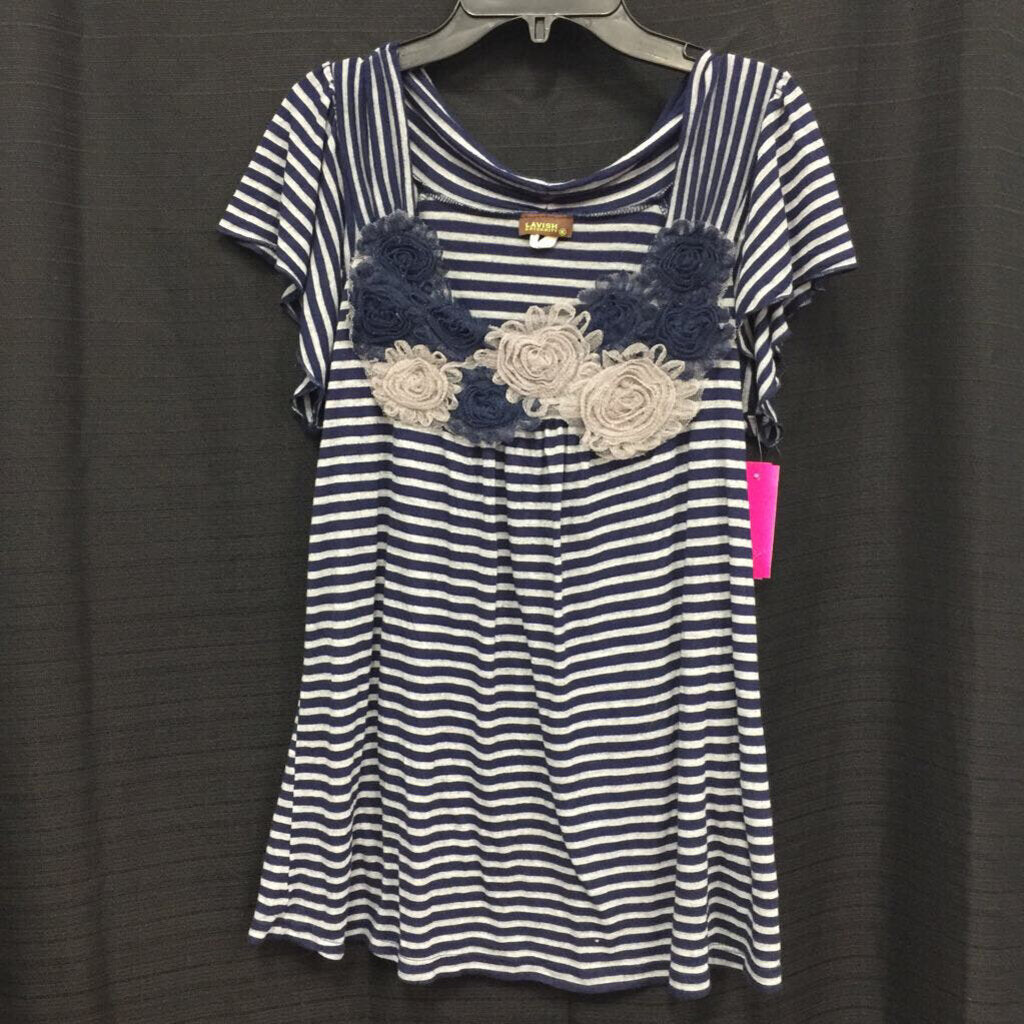 Striped Flower Top (Lavish Maternity)