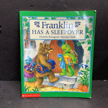 Load image into Gallery viewer, Franklin Has a Sleepover (Paulette Bourgeois &amp; Brenda Clark) -character paperback
