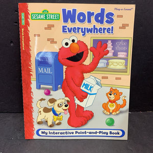 Words Everywhere! (Sesame Street) (English) -interactive character educational paperback