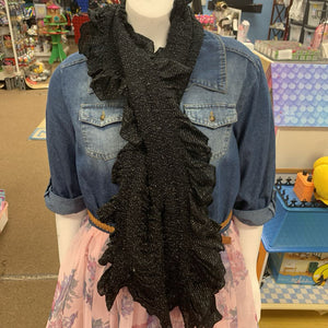 Girls Sparkly Ruffle Scarf