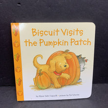 Load image into Gallery viewer, Biscuit Visits the Pumpkin Patch (Alyssa Satin Capucilli) (Season: Fall; Holiday: Halloween) -character board
