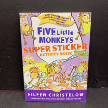 Load image into Gallery viewer, Five Little Monkeys Super Sticker Activity Book (Eileen Christelow) -activity character paperback
