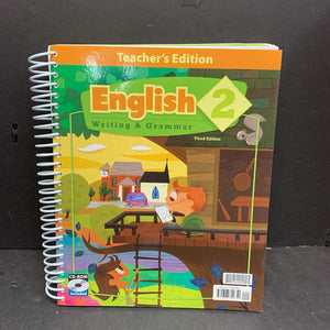 English 2 Writing & Grammer (Teacher's Edition, 3rd Edition) w/ CD-ROM (Homeschooling) -teaching textbook religion educational hardcover