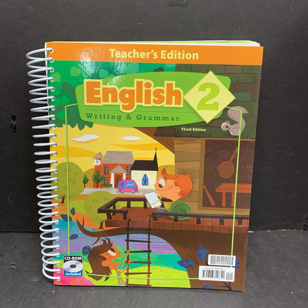 English 2 Writing & Grammer (Teacher's Edition, 3rd Edition) w/ CD-ROM (Homeschooling) -teaching textbook religion educational hardcover