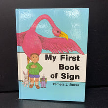 Load image into Gallery viewer, My First Book of Sign (Pamela J. Baker) (Language) -educational hardcover
