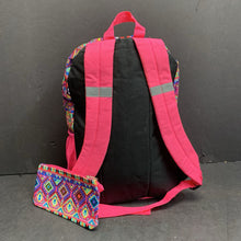 Load image into Gallery viewer, Patterned School Backpack Bag w/Pouch
