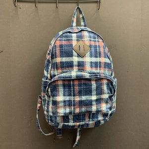 Plaid School Backpack Bag