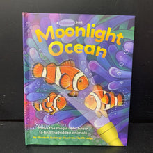 Load image into Gallery viewer, Moonlight Ocean (Elizabeth Golding) (A Lightbeam Book) (Sharks/Sea Animals) -educational board
