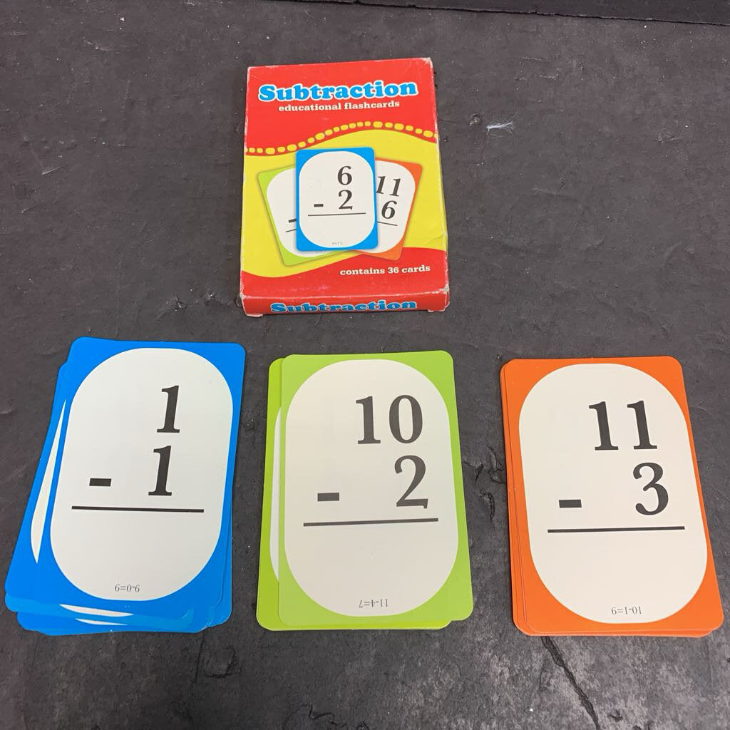 Subtraction Flash Cards (Clever Factory)